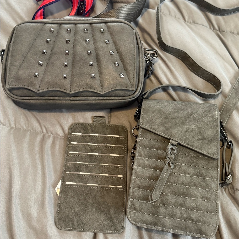 Rad rev web sling with phone crossbody used once Halloween pattern inside